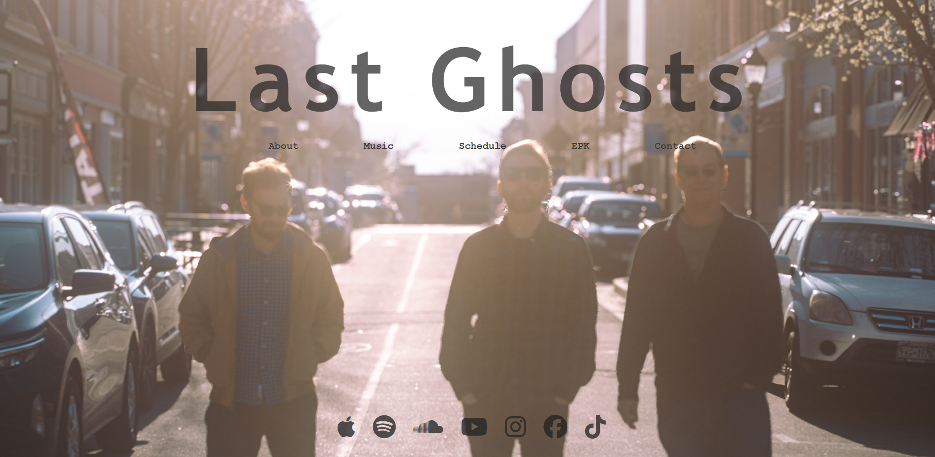 Last Ghosts Band Website screenshot